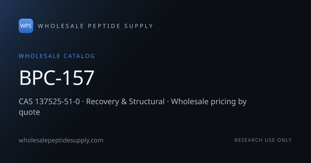 bulk wholesale bpc-157 suppliers wholesalers BPC-157 Wholesale & Bulk | Request Pricing